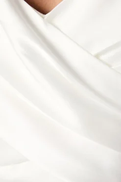 Haut de Mariée à Détail Drapé en Satin