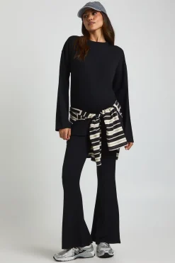 boohoo Haut de maternité ample à manches longues avec fente latérale et pantalon évasé<Femme Ensembles