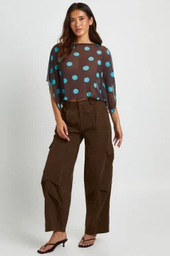 boohoo Haut De Plage Cape En Mesh À Pois<Femme Pois|Tenues De Plage