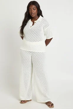 boohoo Haut De Plage Grande Taille En Maille À Col V<Femme Tenues De Plage
