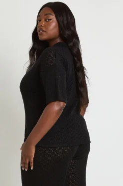 boohoo Haut De Plage Grande Taille En Maille À Col En V<Femme Tenues De Plage