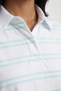 boohoo Haut De Rugby Rayé Court À Manches Longues<Femme Tops