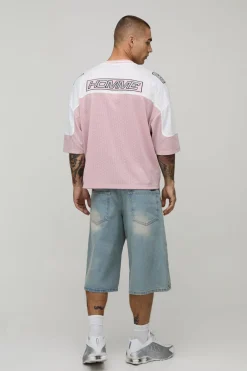 Haut De Sport Baseball Col V Homme Oversize Ample Avec Détails Ornementaux
