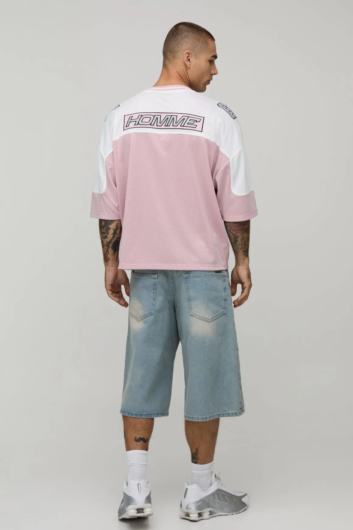Haut De Sport Baseball Col V Homme Oversize Ample Avec Détails Ornementaux