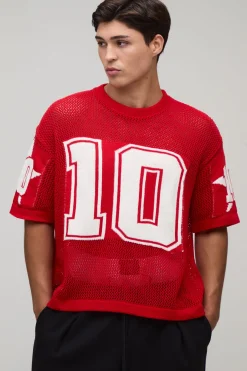 Haut De Sport En Maille Ajourée Coupe Oversize Boxy