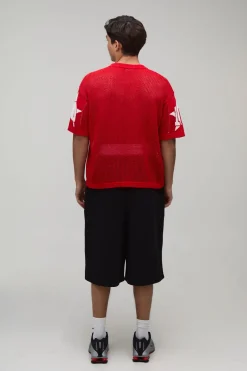 Haut De Sport En Maille Ajourée Coupe Oversize Boxy
