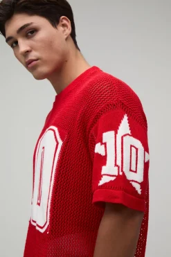 Haut De Sport En Maille Ajourée Coupe Oversize Boxy