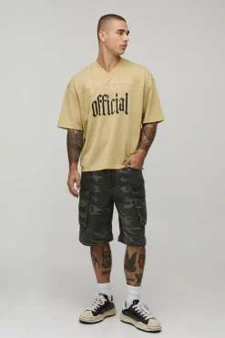 Haut De Sport Oversized Col En V Officiel Coupe Boxy