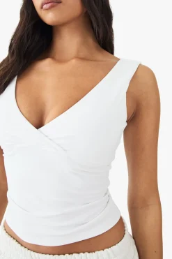 DSGN Studio Haut de Sport Sans Manches Sculptant à Devant Croisé Ultra Sculpt<Femme Vêtements De Sport|Dsgn Studio