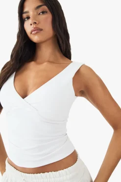 DSGN Studio Haut de Sport Sans Manches Sculptant à Devant Croisé Ultra Sculpt<Femme Vêtements De Sport|Dsgn Studio