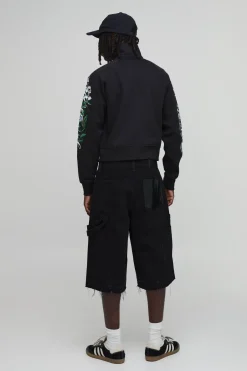 Haut De Survêtement À Col Cheminée Broderie Florale