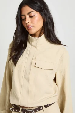 boohoo Haut De Survêtement Col Montant En Tissu Peau De Pêche<Femme Tops D’Automne|Tops