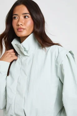 Haut De Survêtement En Nylon À Col Montant Zippé