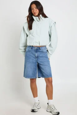 Haut De Survêtement En Nylon À Col Montant Zippé