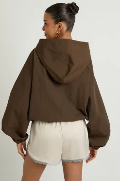 boohoo Haut De Survêtement En Nylon À Fermeture Éclair<Femme Tops
