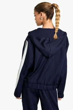 boohoo Haut de survêtement à zip avec empiècements latéraux tissés<Femme Tops