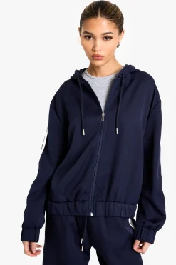 boohoo Haut de survêtement à zip avec empiècements latéraux tissés<Femme Tops