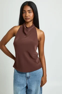 boohoo Haut Dos-nu Ample À Col Montant<Femme Tops