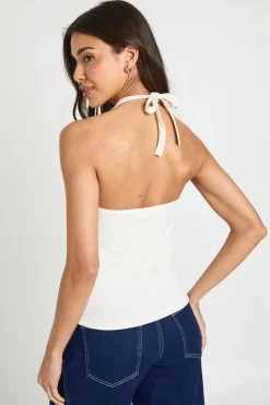 boohoo Haut Dos Nu À Clous Avec Col Licou<Femme Tops