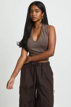 Haut Dos Nu Décolleté Échancré Premium Lavé