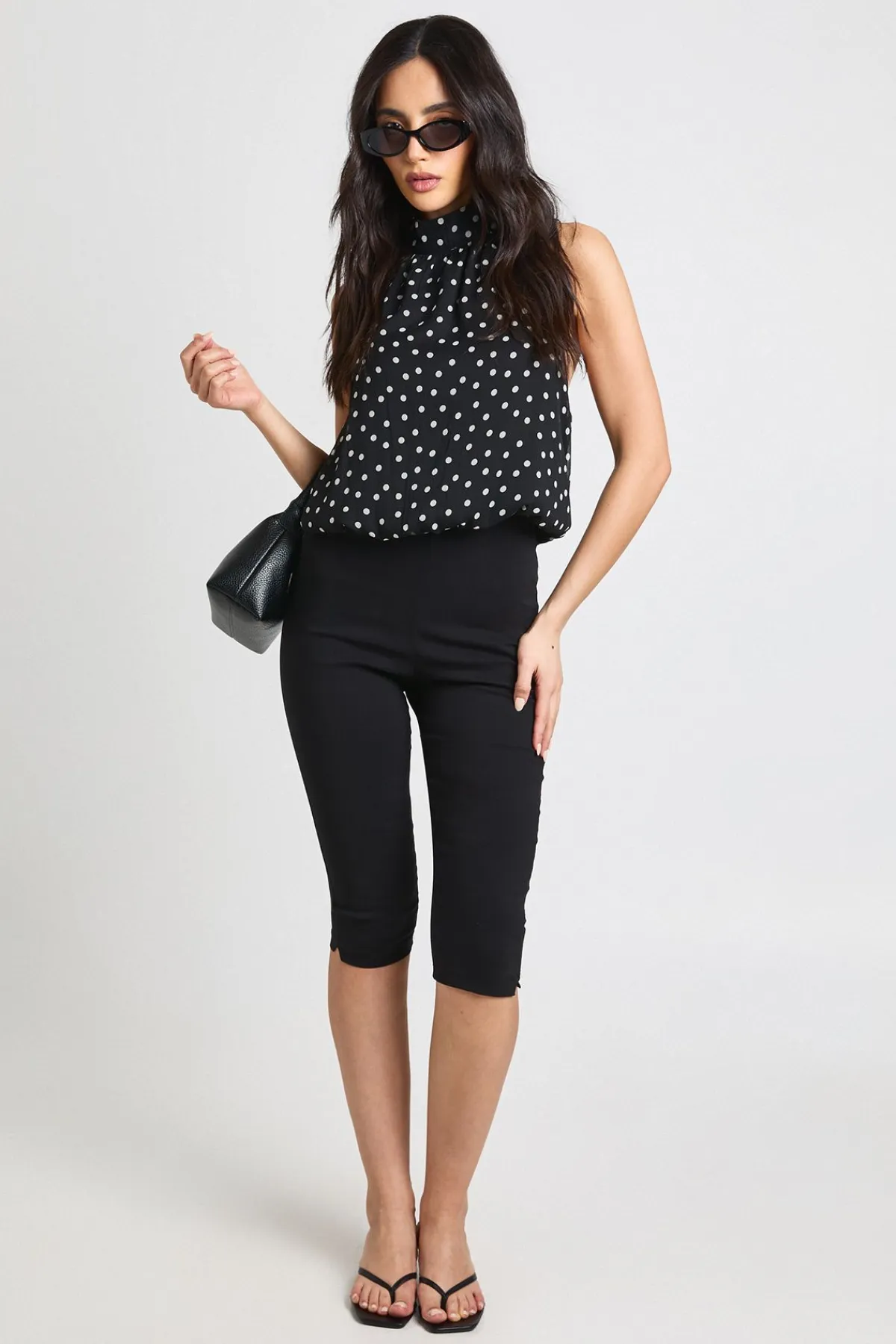 boohoo Haut Dos Nu En Mousseline À Pois<Femme Pois|Tops