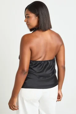 Haut Dos Nu En Satin Avec Détails Dorés Grande Taille