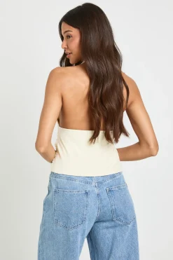 boohoo Haut Dos Nu Froncé Ultra-doux Côtelé<Femme Tops