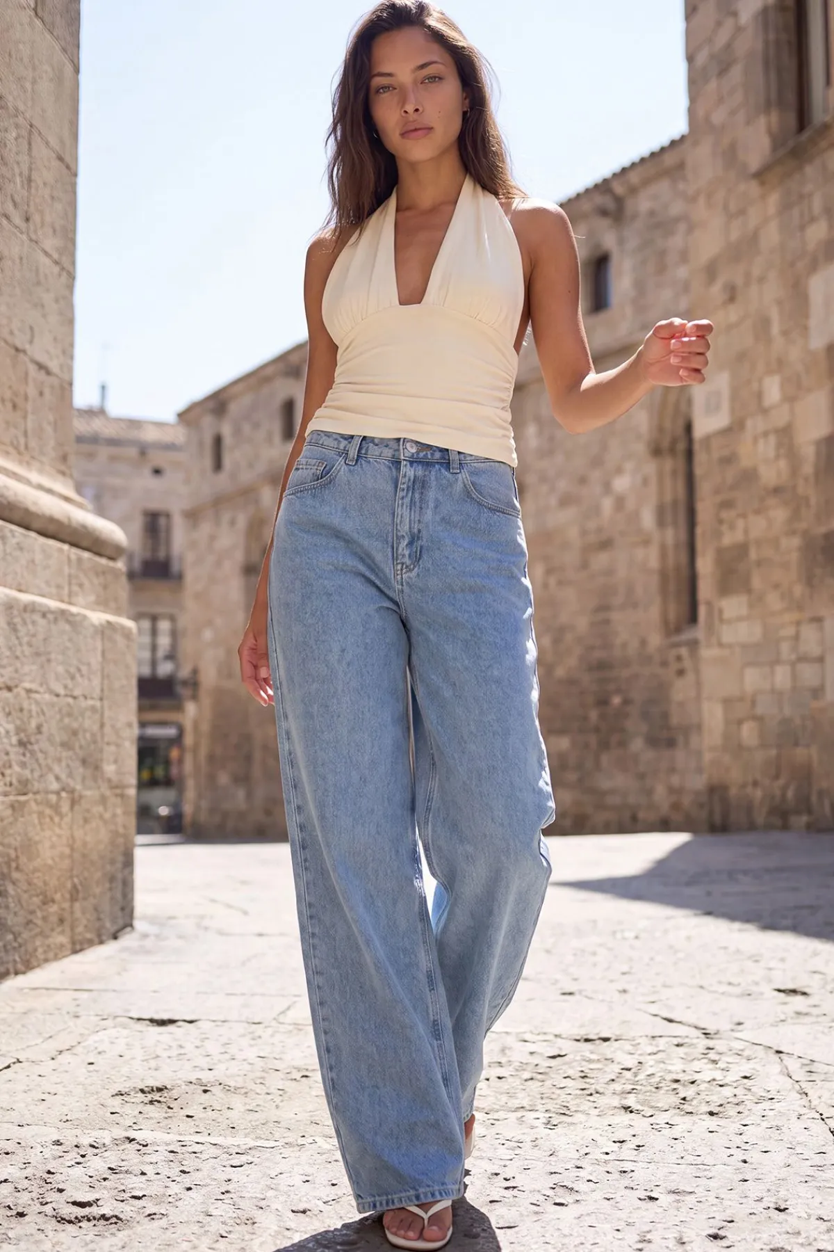 boohoo Haut Dos Nu Froncé Ultra-doux Côtelé<Femme Tops