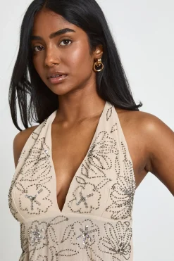 boohoo Haut Dos Nu À Perles Et Sequins<Femme Tops