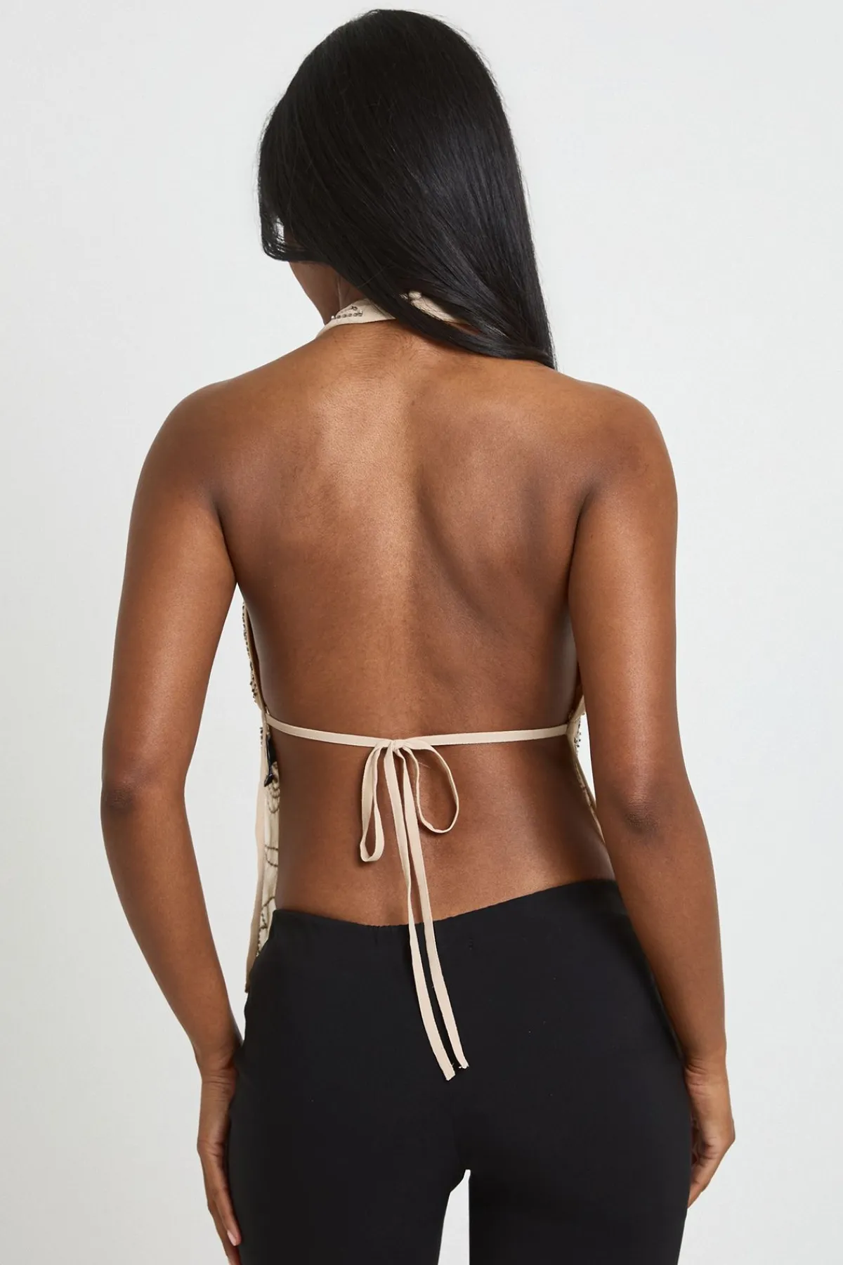 boohoo Haut Dos Nu À Perles Et Sequins<Femme Tops