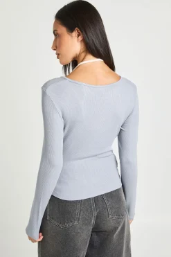 Haut À Double Couche Contrastée