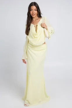 boohoo Haut Drapé En Mousseline Avec Détail De Lien Noué<Femme Tops