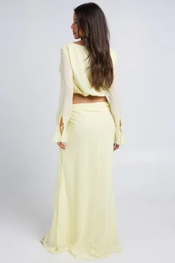 boohoo Haut Drapé En Mousseline Avec Détail De Lien Noué<Femme Tops