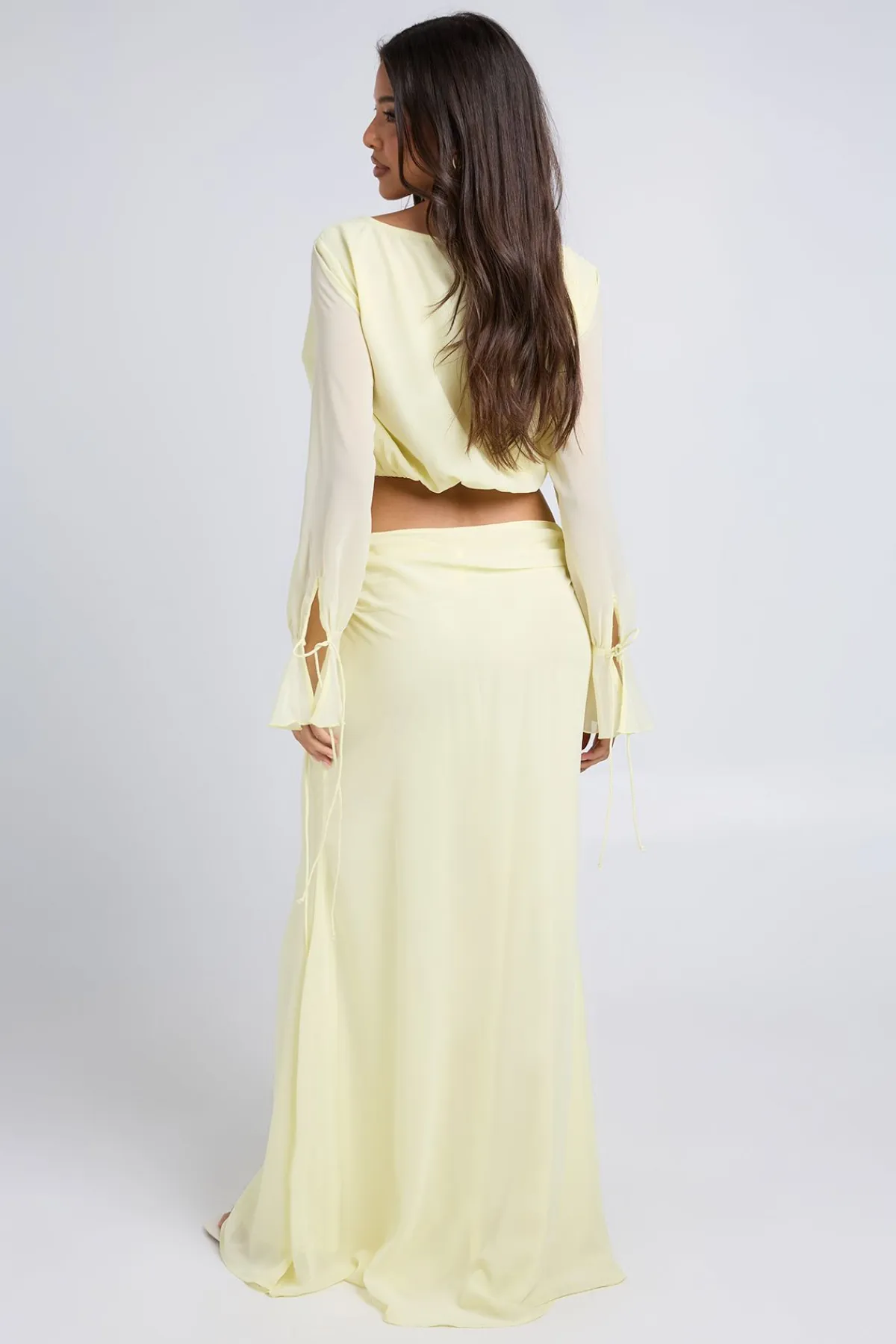 boohoo Haut Drapé En Mousseline Avec Détail De Lien Noué<Femme Tops
