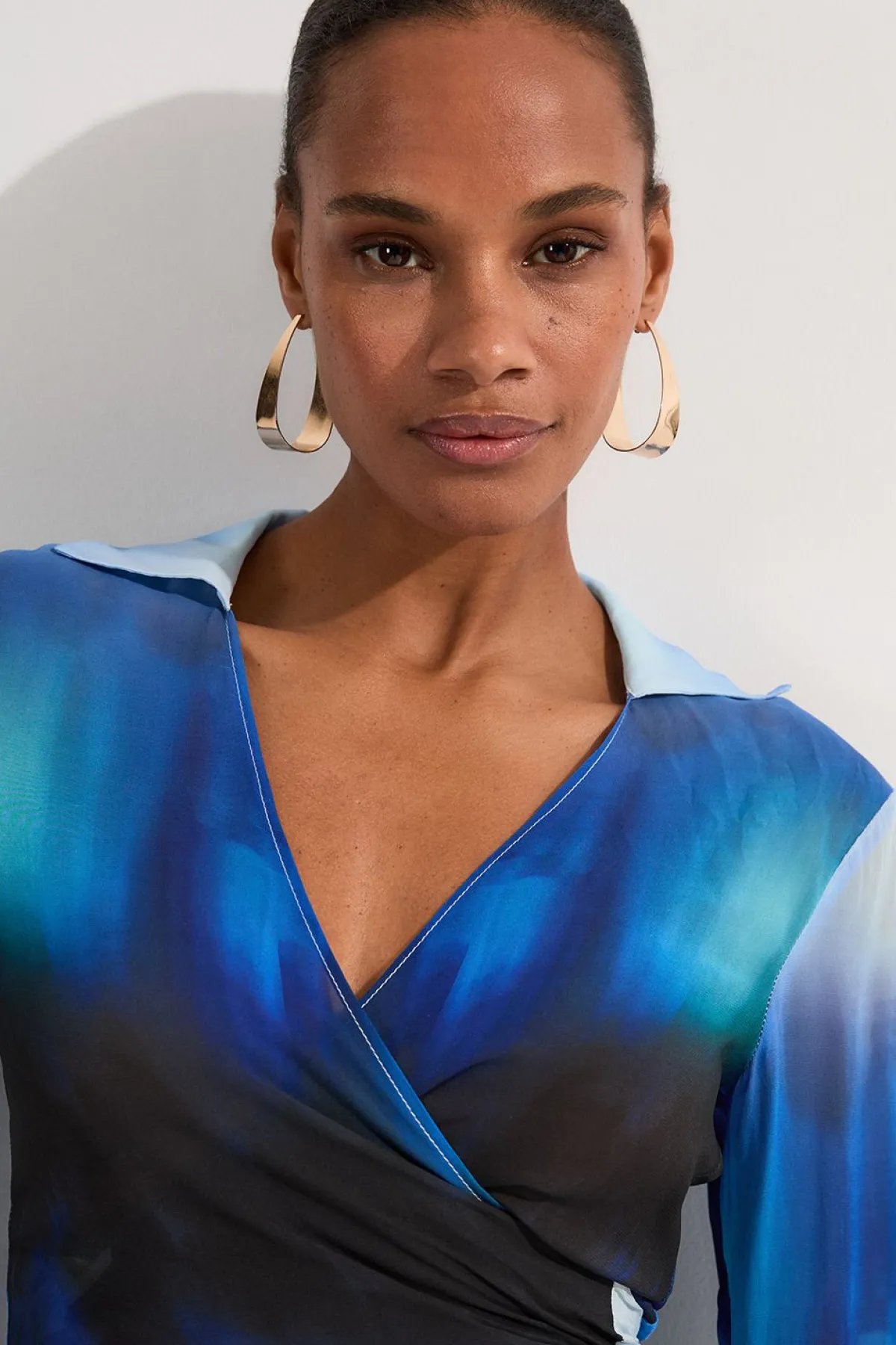 KarenMillen Haut drapé tissé ombré en viscose géorgette de plage<Femme Tenues De Plage
