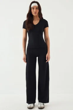 DSGN Studio Haut Ultra Sculpt à Col V et Manches Courtes<Femme Vêtements De Sport|Dsgn Studio