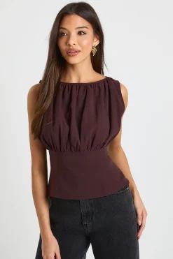 Haut en chiffon froncé