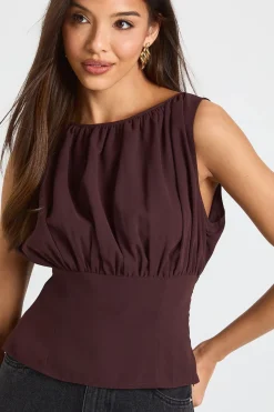 Haut en chiffon froncé