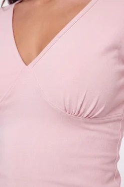 Haut À Encolure Cœur Et Manches 3/4