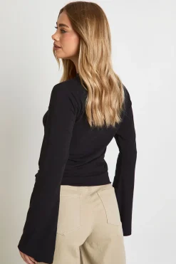 boohoo Haut en coton à manches évasées<Femme Tops