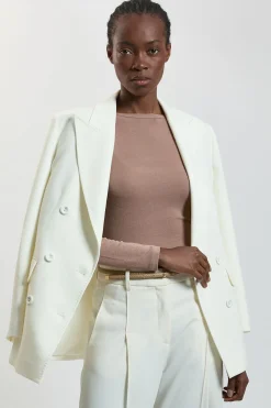 KarenMillen Haut En Jersey Crêpe Avec Dos Échancré<Femme Tops