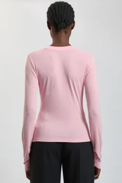 KarenMillen Haut En Jersey Crêpe À Fronces Sur Le Devant<Femme Tops