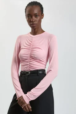 KarenMillen Haut En Jersey Crêpe À Fronces Sur Le Devant<Femme Tops