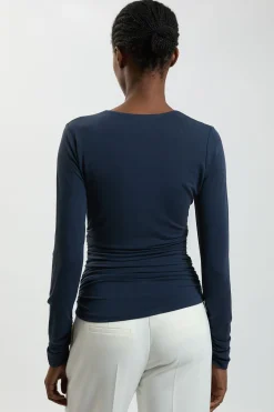 Haut En Jersey De Viscose Avec Détail D'attache Métallique