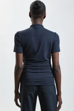KarenMillen Haut En Jersey Mélange Viscose Avec Détail Col Noué<Femme Tops