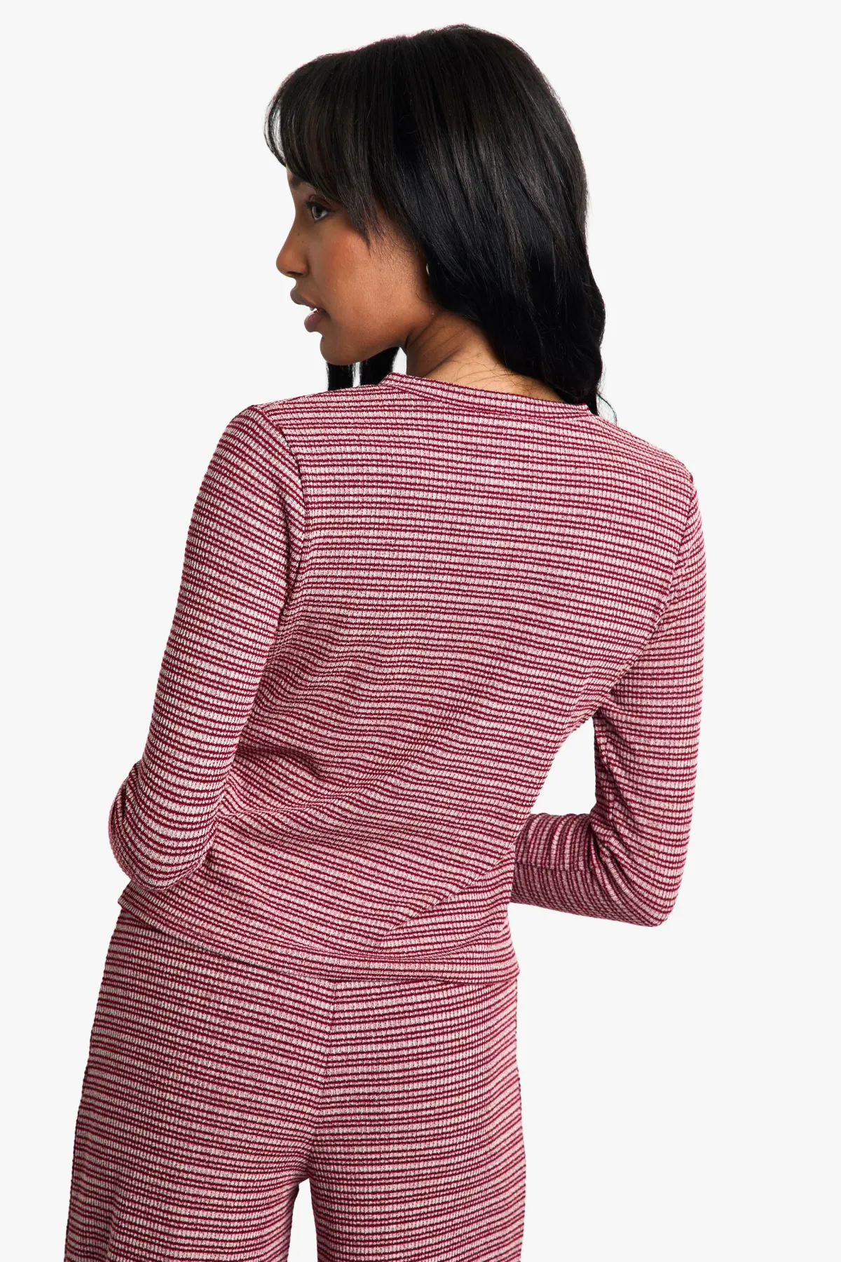 boohoo Haut en jersey rayé boutonné<Femme Tops