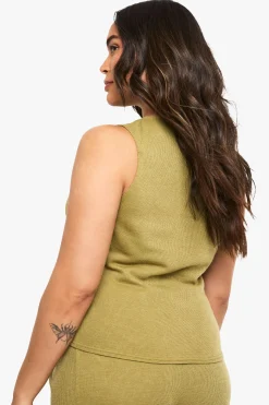 Haut en maille avec détails de couture Plus