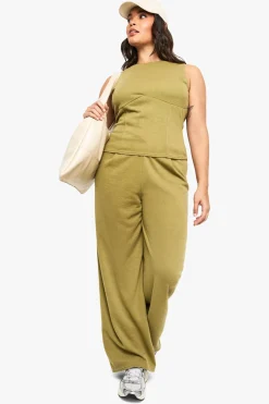 Haut en maille avec détails de couture Plus