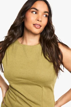 Haut en maille avec détails de couture Plus