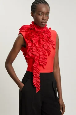 KarenMillen Haut En Maille Bandage Avec Détail Rosace Tissée<Femme Pulls Et Gilets|Toutes Les Mailles
